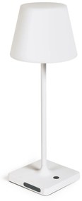 Kave Home - Lampada da tavolo da esterno Aluney con finitura bianca