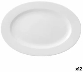 Piatto da pranzo Ariane Prime Ovale Bianco Ceramica 22 x 20 cm (12 Unità)