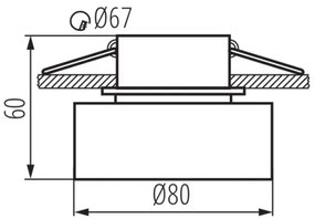 Kanlux 29235 - Lampada da incasso GOVIK GU10/10W bianco