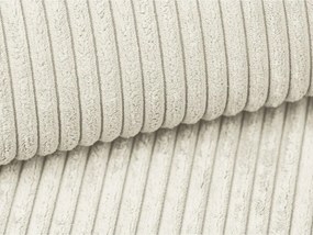 Divano beige allungabile con rivestimento in velluto a coste 195 cm Nona – Makamii