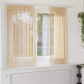 Tende İn Voile Con Passanti 2 Pz Sabbia 140x175 Cm /