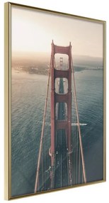 Poster  Bridge in San Francisco I  Cornice Quadri Cornice d'oro, Larghezza x Altezza Home decor 20x30