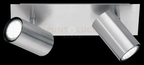 Marley barra 2 spots acciaio cm 30 2 luci attacco gu10