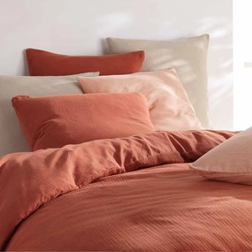 Set copripiumino e federa verde chiaro in mussola per letto matrimoniale/per letto esteso 240x220 cm Angelia – douceur d'intérieur