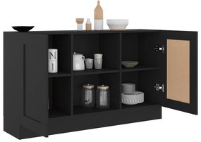 Credenza nera 120x30,5x70 cm in truciolato