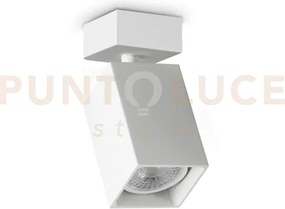 Dynamite faretto bianco orientabile 1 luce attacco gu10 5,7cm quadr...