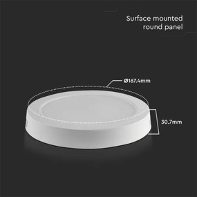 Plafoniera LED LED/12W/230V 3000K diametro 16,7 cm bianco
