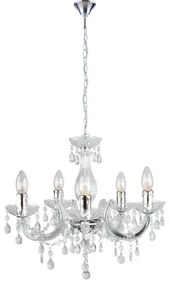 Lampadario Neoclassico Houston trasparente  5x E14 FAN EUROPE