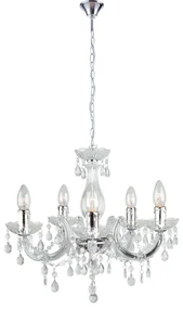 Lampadario Neoclassico Houston trasparente  5x E14 FAN EUROPE