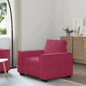 Divano Sedia Rosso Vino 60 Cm Velluto /