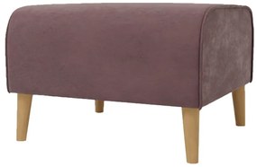 Pouf in velluto rosa Carole - Ropez