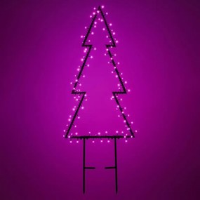 Figura natalizia illuminata 110 lampadine multicolore H 105 cm