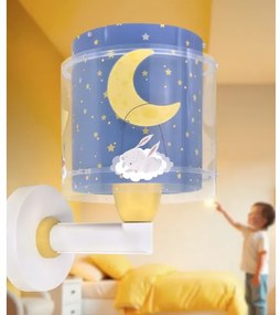 Dalber 76639 - Lampada da parete per bambini MOON DREAMS 1xE27/15W/230V blu