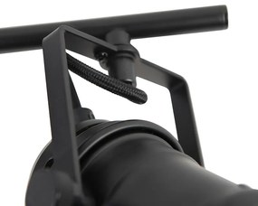 Faretto industriale nero a 2 luci con alette - Movie