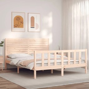 Giroletto Senza Materasso 160x200 Cm İn Legno Massello Di Pino /