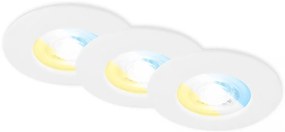 Briloner 7605036 - Set 3x LED, plafoniera da incasso per bagno 3x LED/4,9W/230V IP44, bianca