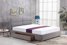 Letto Merida imbottito in grigio - 160x200 cm
