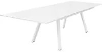 Tavolo da giardino allungabile Zante 200 300x75x110 cm - bianco