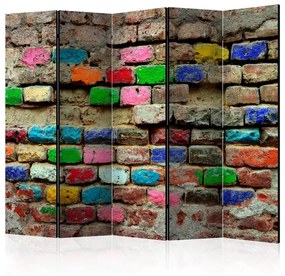 Paravento  Colourful Bricks II [Room Dividers]  Colore ---, Dimensioni e Misure 225x172