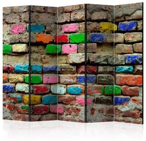 Paravento Colourful Bricks II [Room Dividers]