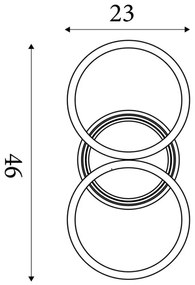 Searchlight 13651BK - plafoniera dimmerabile LED CONTOUR LED/24W/230V 3000K