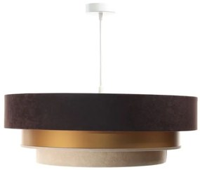 Lampadario su filo TRINITI 1xE27/60W/230V marrone/oro/beige