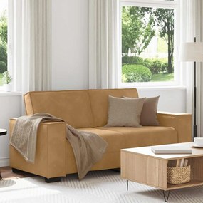 Divano A 2 Posti Marrone 140 Cm İn Velluto /