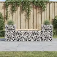 Panca Giardino Design Gabbione 183x41x60,5 cm Massello di Pino 834387