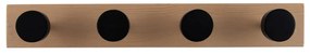 Appendiabiti da parete nero in legno di pino Knobs - PT LIVING