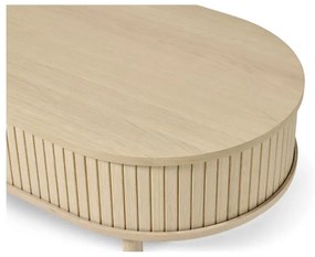Tavolino da salotto di colore naturale effetto rovere 60x120 cm Meta – Unique Furniture
