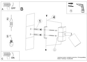 Sollux SL.1343 - Faretto da parete FAGER 1xGU10/10W/230V nero