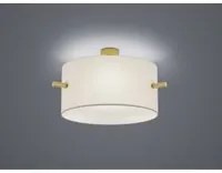 Plafoniera Paralume Rotondo Tessuto Bianco Camden Trio Lighting