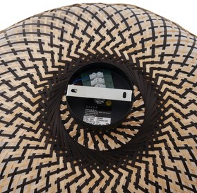 Lampada da soffitto Art Déco in bambù nero 60 cm - Alka