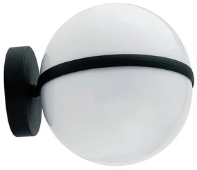 Applique LED design da esterno Orbit doppia luce nero IP44, 800 lumen, INTEC