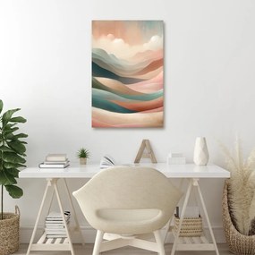 Quadro su tela – Paesaggio ondulato in pastello