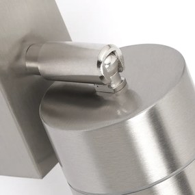 Lampada da parete per esterni in acciaio IP44 orientabile e inclinabile - Solo