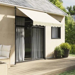 Tenda Da Sole Retrattile Crema 200x150 Cm İn Tessuto E Acciaio /
