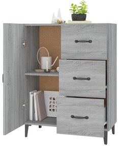 Credenza grigio sonoma 69,5x34x90 cm in legno multistrato