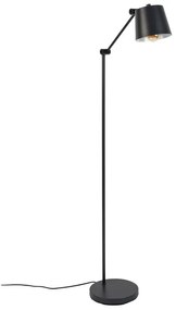 Lampada da terra nera con paralume in metallo (altezza 135 cm) Hajo - White Label