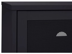 Mobile TV nero in metallo 160x55x45 cm Veep – Unique Furniture