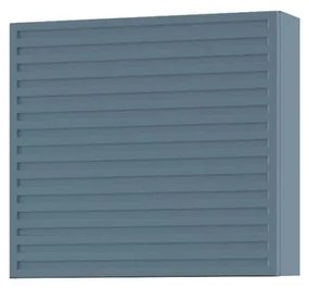 Pensile bagno Pixel laccato opaco indaco, 1 anta apertura da sinistra P 17 x L 40 x H 40 cm