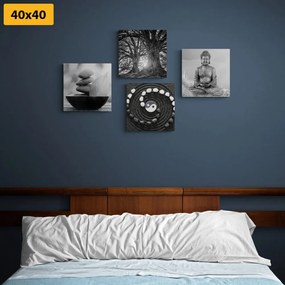 Set di quadri – Feng Shui in stile bianco e nero