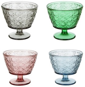Set 4 coppette gelato colorate in vetro 355 ml Tahiti