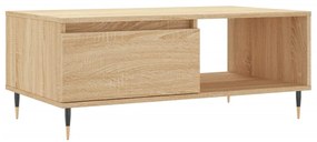 Tavolino salotto rovere sonoma 90x50x36,5 cm legno multistrato