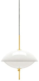 Clam Lampada a Sospensione Ø550 Opal/Brass - Fritz Hansen