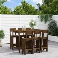 Set Bar da Giardino 7 pz Miele in Legno Massello di Pino 3157814