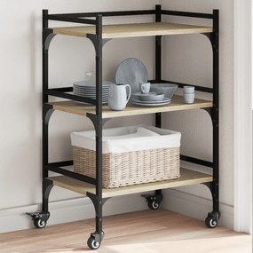 Carrello Cucina Rovere Sonoma 50x35x75,5 Cm Legno Multistrato /
