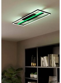 Plafoniera LED Calagrano-Z, nero 64x22 cm, luce naturale dimmerabile, 2600 lumen EGLO