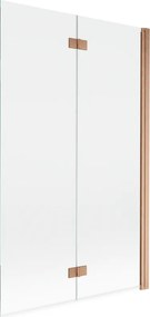 Mexen Mist parete doccia a 2 ante destra 110 x 150 cm, trasparente, rame spazzolato - 8A9-110-002-65-00-P