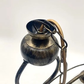 Lampadario a sospensione con catena RETRO 2xE27/60W/230V bronzo/patina